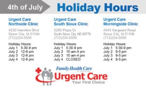 July 4th Urgent Care Hours